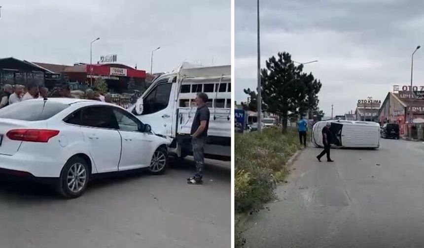 Sivas sanayisinde iki araç çarpıştı: 1 yaralı