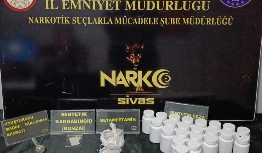 Sivas'ta narkotik operasyon: 2 tutuklama