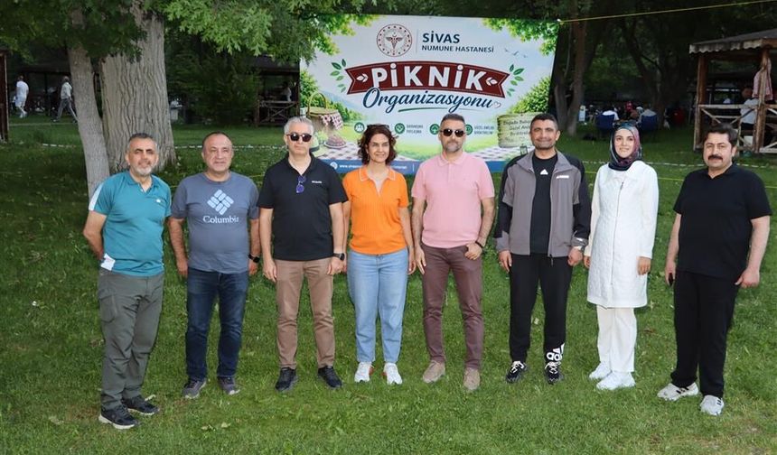 Sivas'ta sağlıkçılar piknikte buluştu