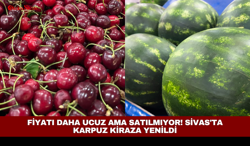 Fiyatı daha ucuz ama satılmıyor! Sivas'ta karpuz kiraza yenildi