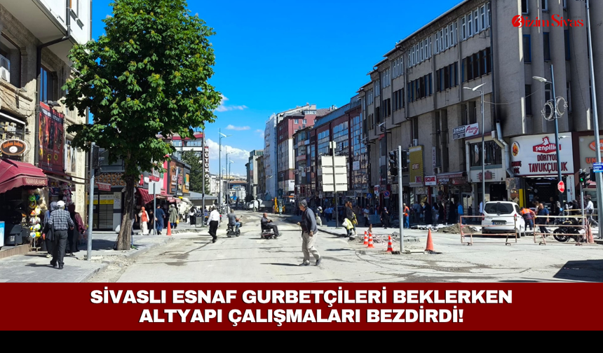 Sivaslı esnaf gurbetçileri beklerken altyapı çalışmaları bezdirdi!