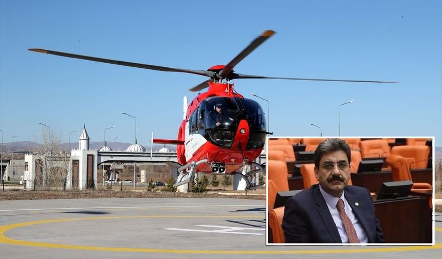 Sivas'ta ambulans helikopter 962 hasta için havalandı