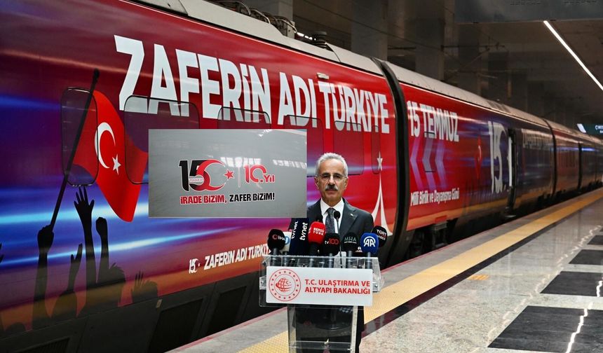 Sivas YHT setlerinde 15 Temmuz vurgusu