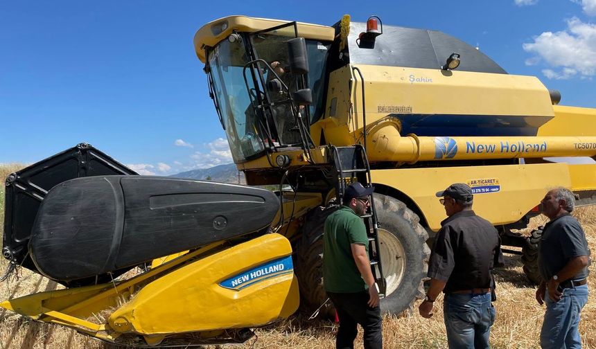 Suşehri'nde biçerdöver kontrolleri aralıksız sürüyor