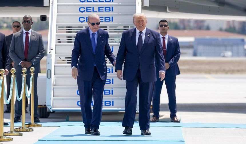 Cumhurbaşkanı Erdoğan, ABD Başkanı Trump’ı karşıladı
