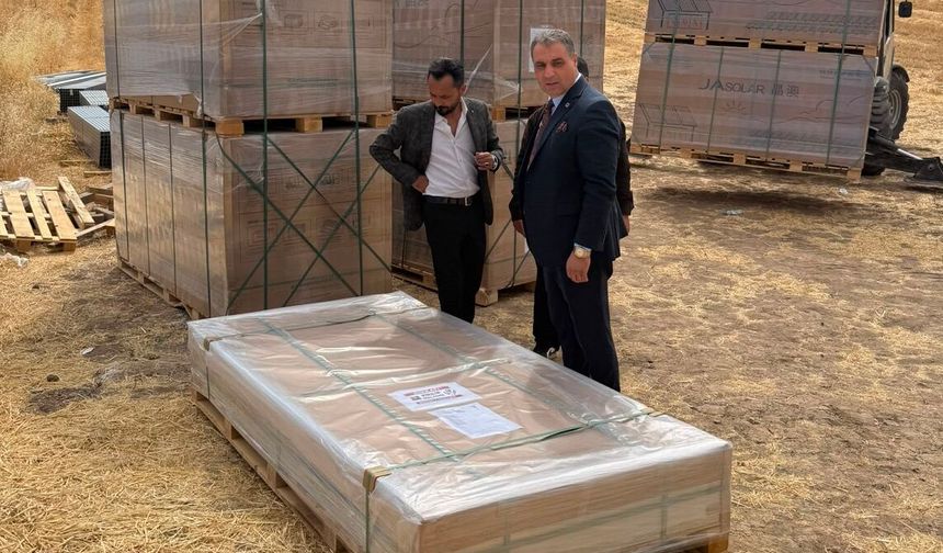 Akıncılar Belediyesi güneş enerji santrali yapımına başlandı
