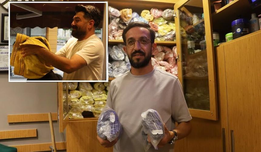 Sivas'ta bu kuaförde her müşterisinin özel havlusu var