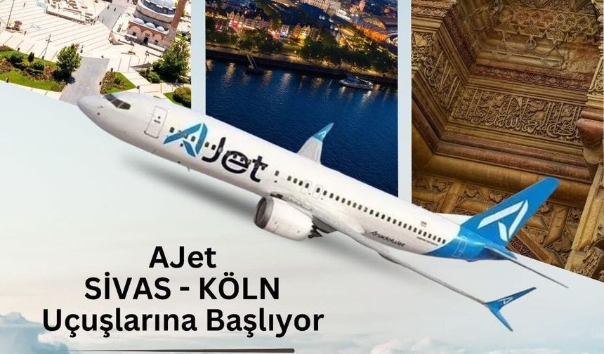 Sivas'a Köln'den ilk uçak bu gece geliyor