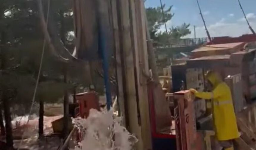 Sivas’ta o köyde içme suyu için sondaj yapıldı