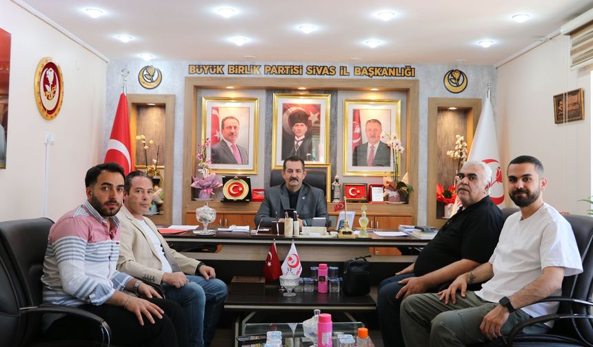 Bizim Sivas Gazetesi'nden BBP İl Başkanı Hakan Sezerer'e ziyaret