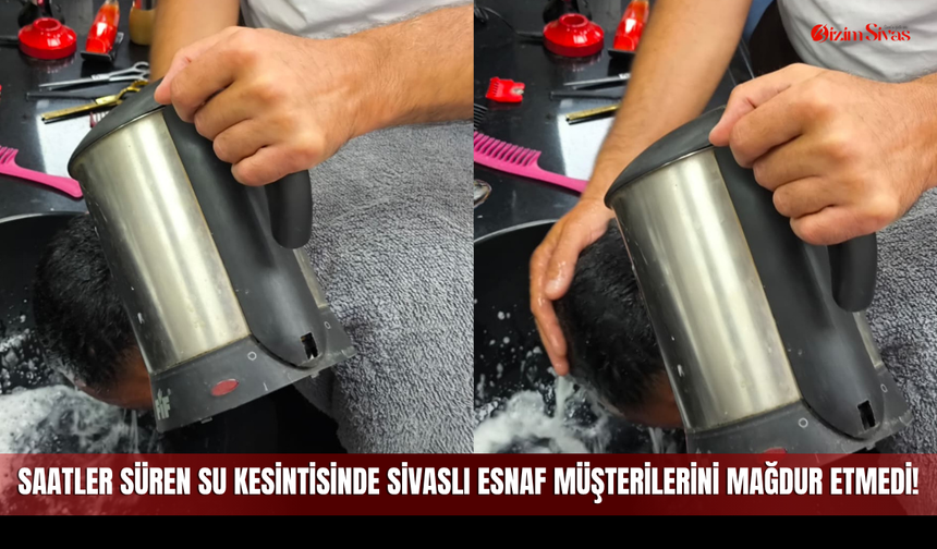 Saatler Süren Su Kesintisinde Sivaslı Esnaf Müşterilerini Mağdur Etmedi!