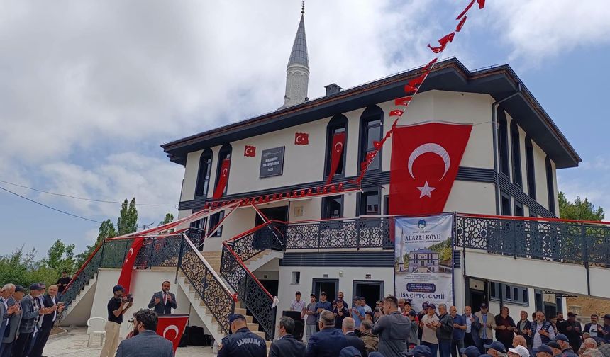 Doğanşar Alazlı Köyü Camii ibadete açıldı