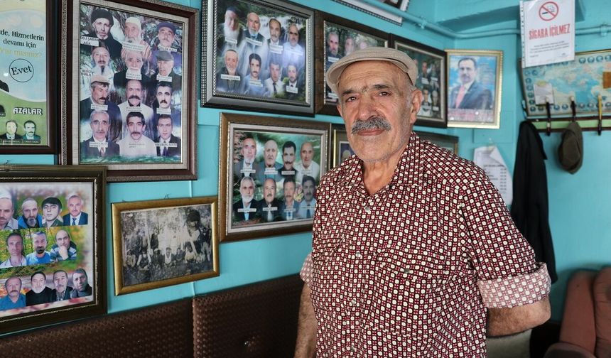 Sivas'ta çayocağında arkadaşlarını fotoğraflarla sergiliyor