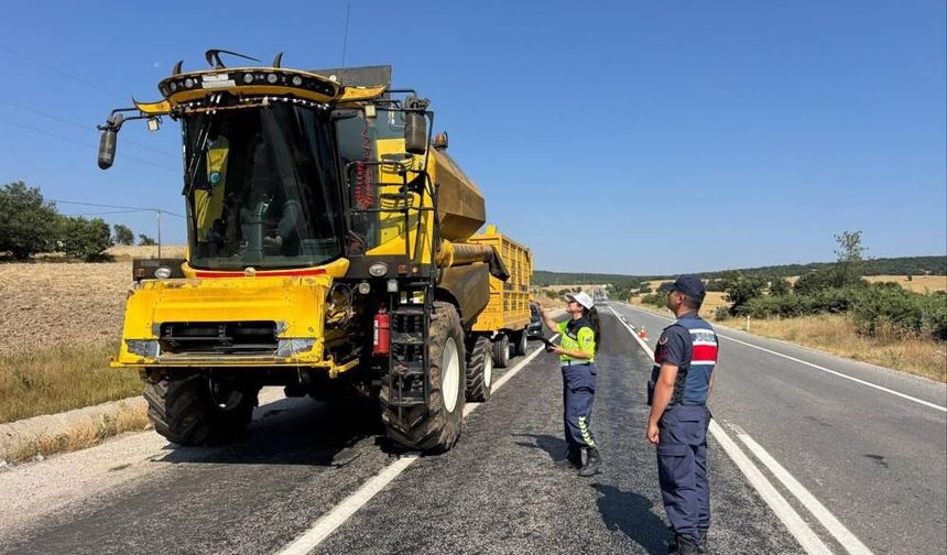 Hasat sezonuyla birlikte trafikte yoğunluk arttı