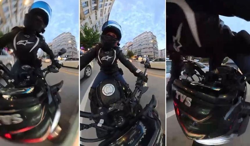 Sivas'ta kadın motosikletçi ölümden döndü!