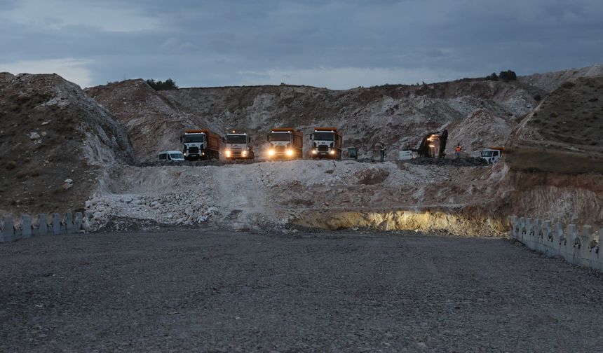 Sivas'ta yeni hastane yolunda denetim