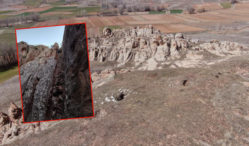 Sivas'ta, Dünyadaki Mars'ı Gezmek İsteyen Genç Kayalıklarda Mahsur Kaldı!