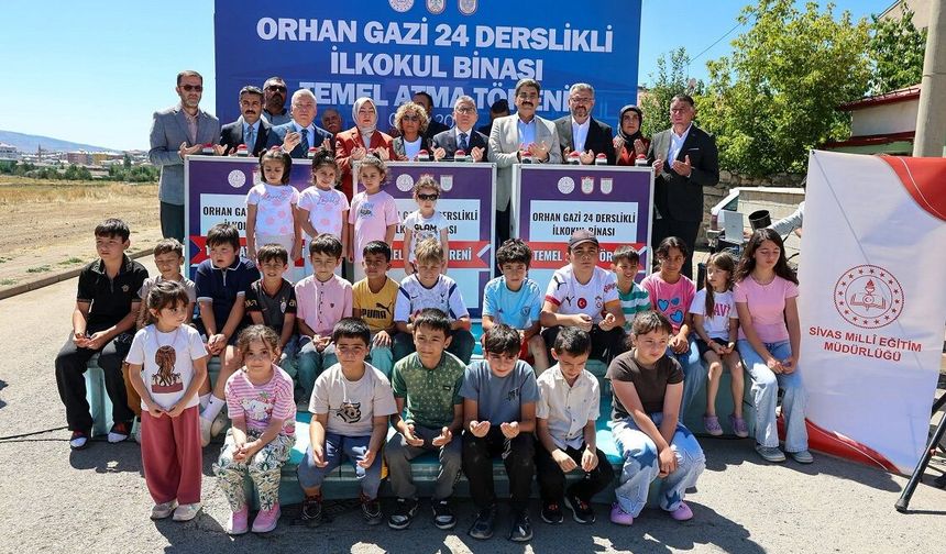 Sivas'ta Orhan Gazi İlkokulu’nun temeli atıldı