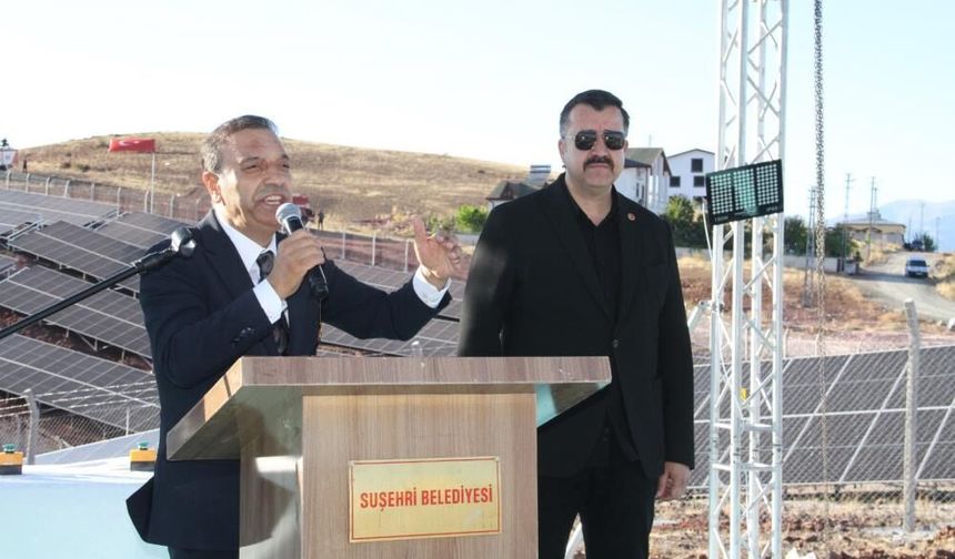 Suşehri’nde 500 konutun elektriğini üretecek güneş santrali açıldı
