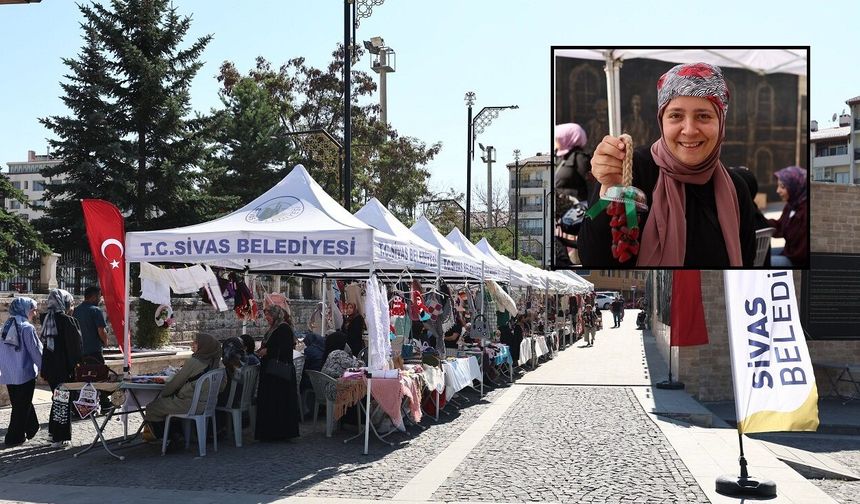 Sivas'ta Üretici Kadınlar ve El Sanatları Pazarı'na ilgi