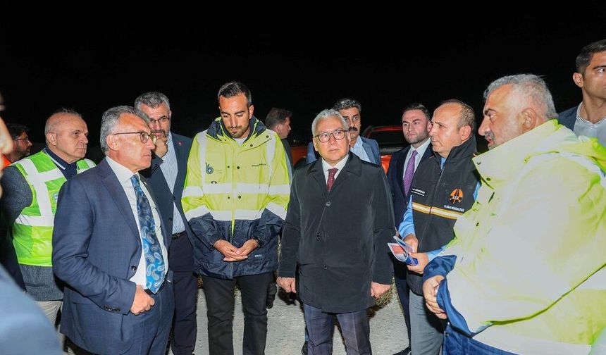 Geminbeli Tüneli’ne gece kontrolü