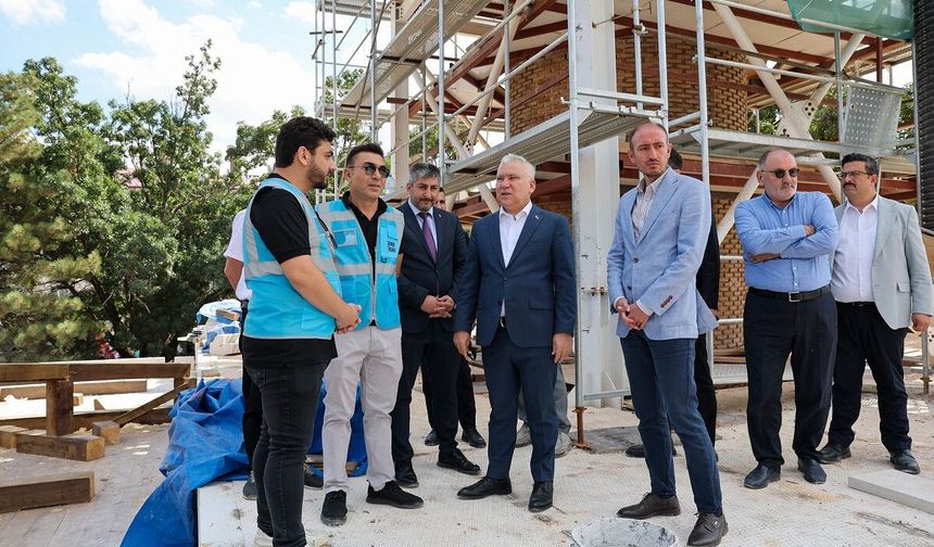 Sivas Ulu Cami Minaresi'nde bakım çalışmaları sürüyor