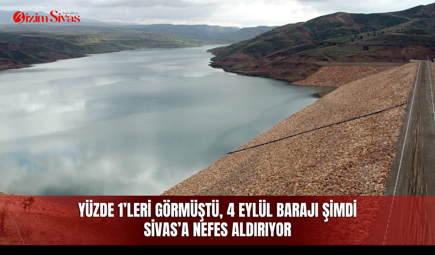 Yüzde 1’leri görmüştü 4 Eylül Barajı şimdi Sivas’a nefes aldırıyor