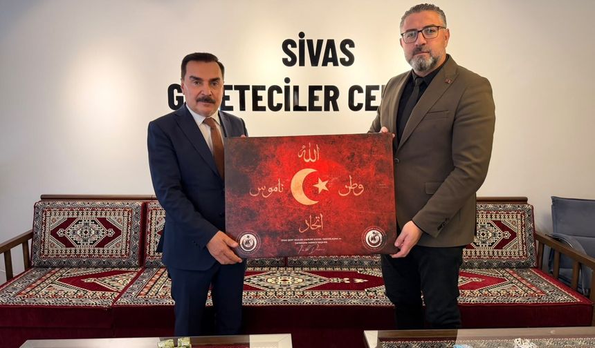Sivas Şehit Aileleri ve Gaziler Derneği’nden Gazeteciler Cemiyeti’ne ziyaret