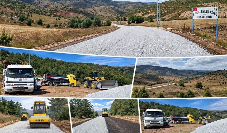 Yıldızeli’nde 7 Köyün Yolunda Asfalt Çalışması Tamamlandı