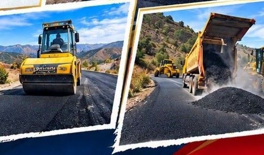 Koyulhisar’da 7 Köye Ulaşım Sağlayan Yolda Çalışmalar Sürüyor