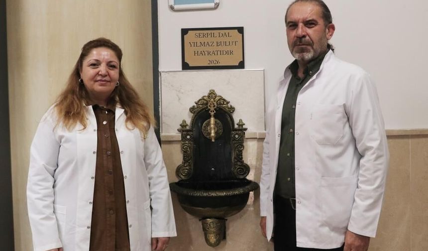 Sivas'ta öğrencilere okulda hayır çeşmesi hizmette