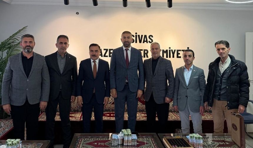 Cem Vakfı Sivas Şube Başkanı Ünal Karataş’tan Gazeteciler Cemiyeti’ne ziyaret