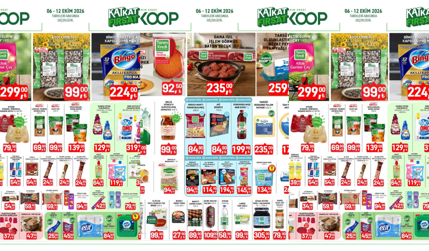 Tarım Kredi KOOP 6-12 Ekim 2026 Kataloğu: Gıda, Temizlik ve İçecek Fiyatları