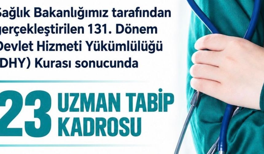 Sivas'a 23 uzman hekim kazandırıldı