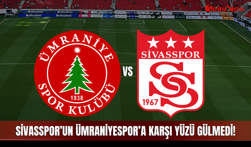 Sivasspor’un Ümraniyespor’a karşı yüzü gülmedi!