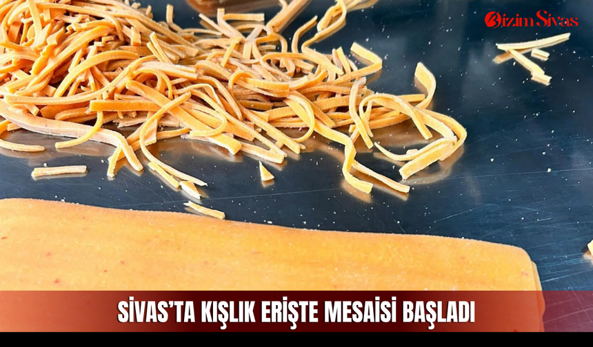 Sivas’ta kışlık erişte mesaisi başladı