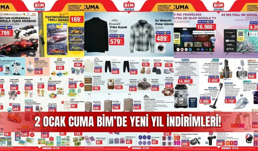 Sivas BİM 2 Ocak 2026 Aktüel Kataloğu: Yeni Yılda Büyük İndirimler!