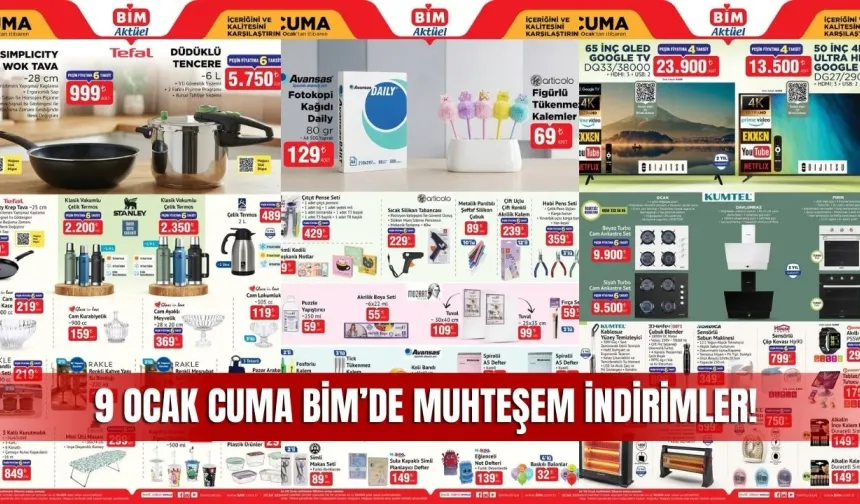 Sivas BİM 9 Ocak 2026 Aktüel Kataloğu Yayınlandı! İşte Muhteşem İndirimler
